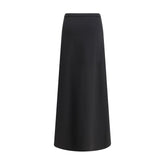 Max Mara Black Viscose Long Skirt